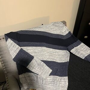 Express Men's Crewneck Sweater in Gray and Navy